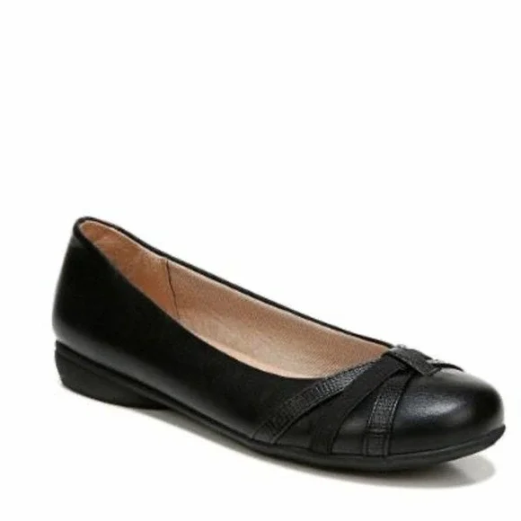 Life Stride Black Flats Size Wide BZees For Lifestride Womens